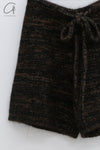 SWAYING 24 Autumn and Winter Striped Knitted Shorts SW-SW24AW3B01-HZ Black Brown